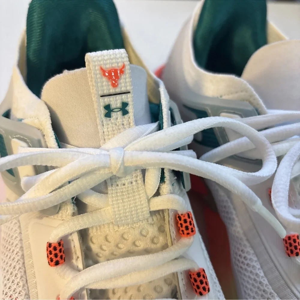 Under Armour White Teal Coral Gradient Athletic Shoes